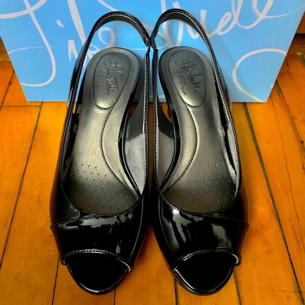 LifeStride Heel ‘Invest’ Black Patent size 7W